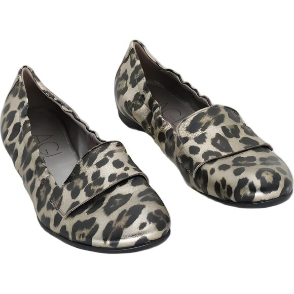 AGL Women's Leopard Print Ballet Flats EU 36